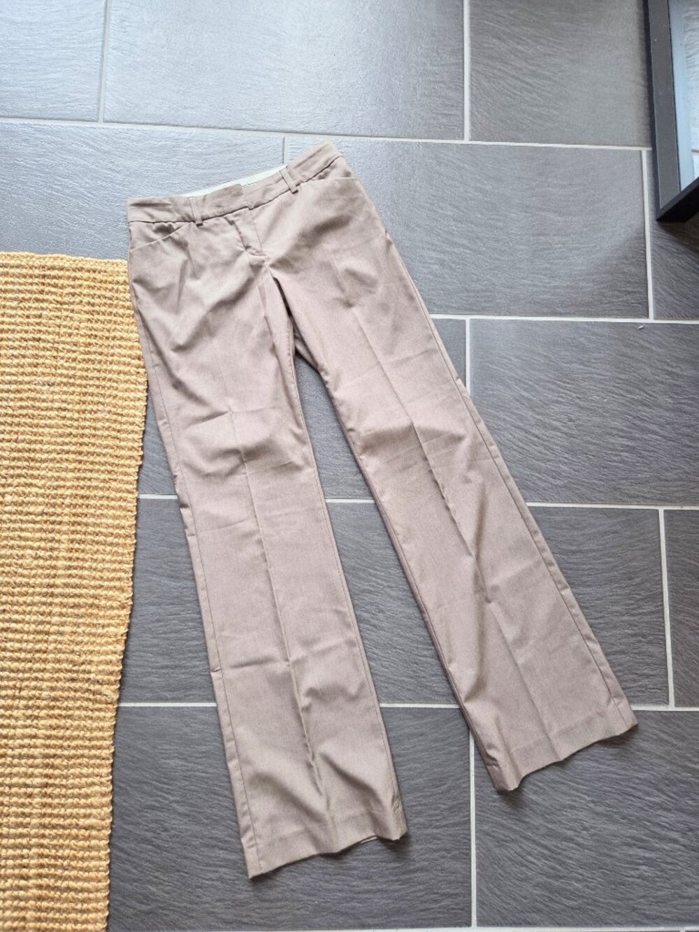 Express Design Studio Tan Editor Wide Leg Trouser Pants Women's 0 - Picture 5 of 9